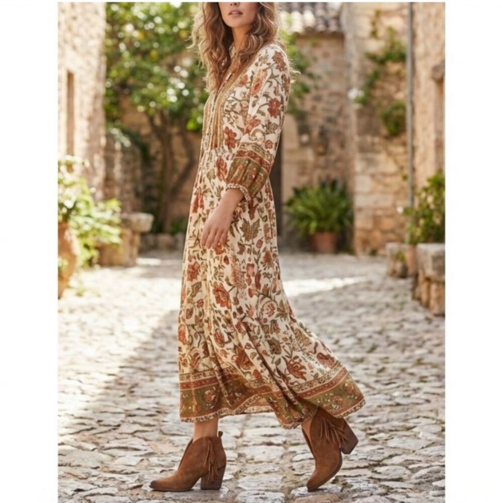 NWT Coconuts by Matisse Western Fringe Boots Sz 8 Festival Cowgirl Tan Ankle